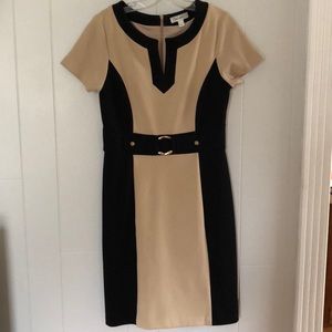 Dress Barn Black and Cream Dress